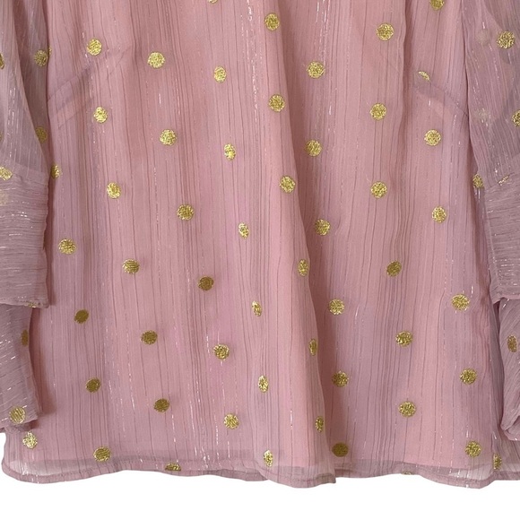 Anthropologie Hutch Philippa Polka-Dot Blouse in Blush, Size Small - Picture 8 of 14